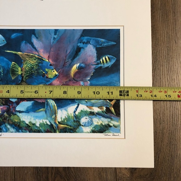 Artist Signed Watercolor Print - Rich Colors Intense Light - Bahama Fish Ocean - Picture 9 of 11